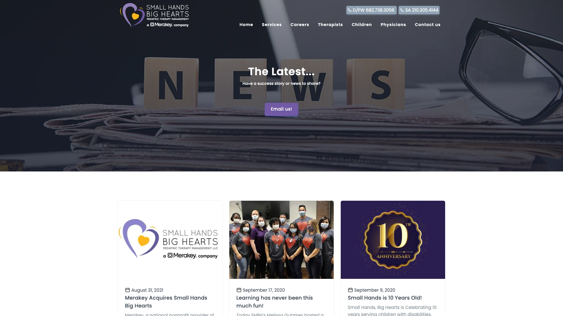 News and updates page
