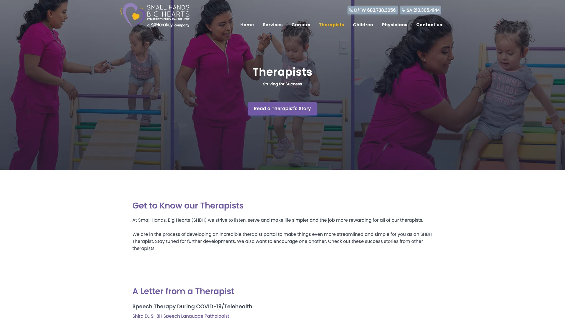 Therapists directory page